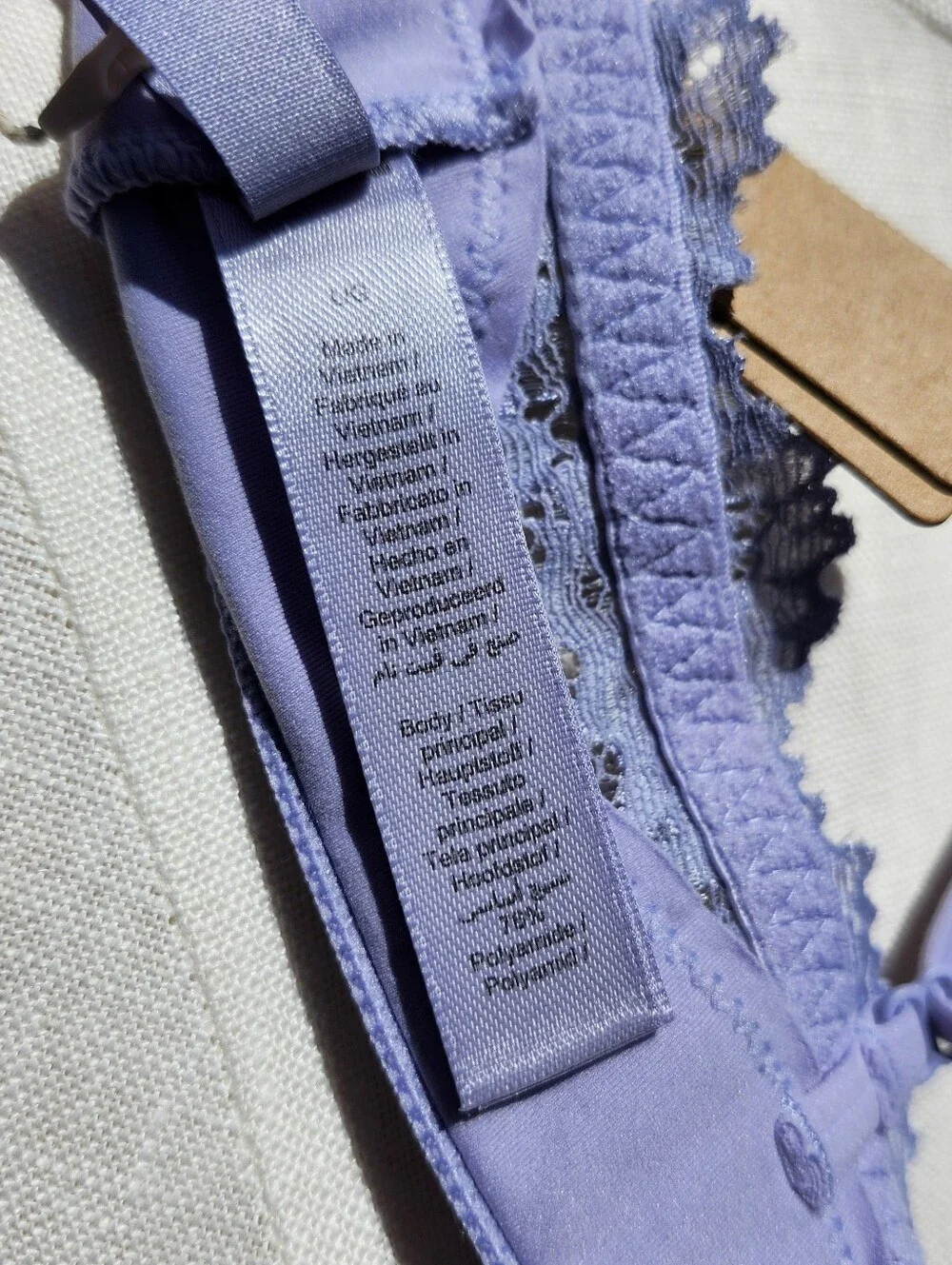 SKIMS Fits Everybody Lace-Trim Bralette in Color: Jupiter Sz Large - Picture 11 of 14